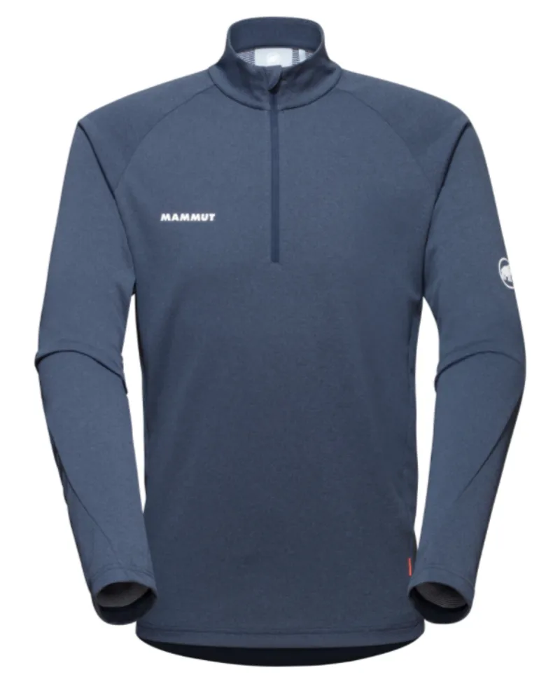 Mammut Mens Aegility Half Zip Long Sleeve Marine Melange/White